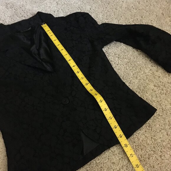 Vintage Y2K Groggy Cotton Lace Cropped Blazer Jacket - Picture 12 of 13